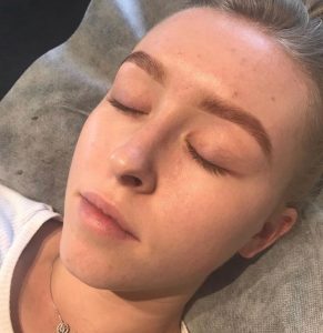 brow tint and shape